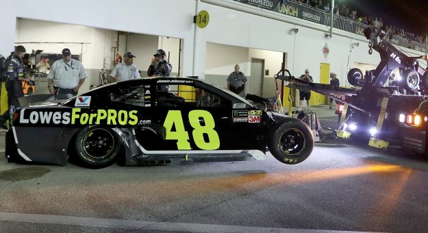 Visit Early Duel Exit for Johnson, Almirola page