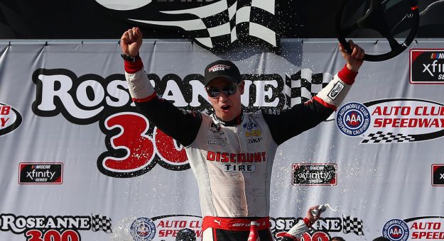 Visit Logano Dominates Xfinity Race page