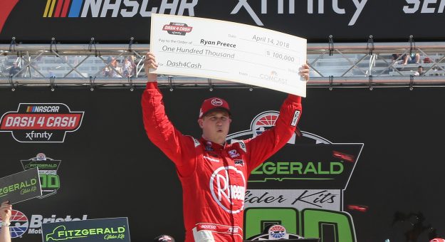 Visit Preece Wins Bristol, Dash 4 Cash page