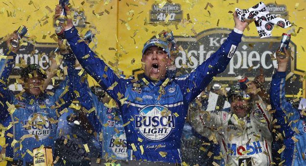 Visit Harvick Charges to Kansas Win page