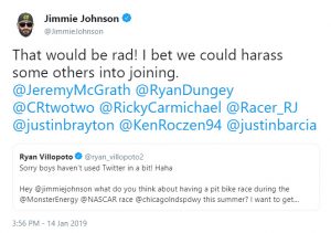Jimmie Johnson Tweet