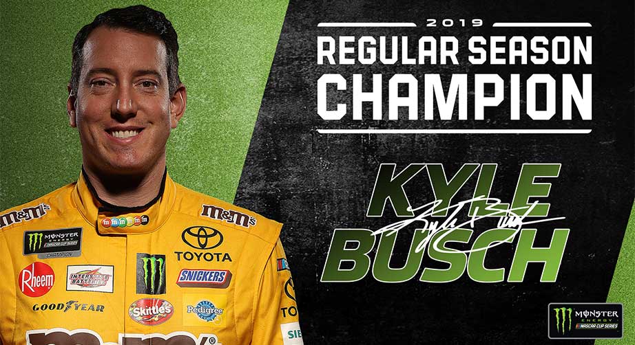 Kyle Busch Clinches Regular-Season Championship at Darlington