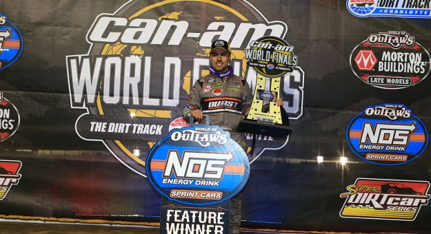 Visit Gravel Claims 50th World of Outlaws Win page