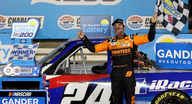 Visit Chase Elliott Wins at Charlotte to Claim Gander Trucks Bounty page