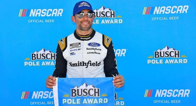 Visit Aric Almirola wraps up Busch Pole Award page