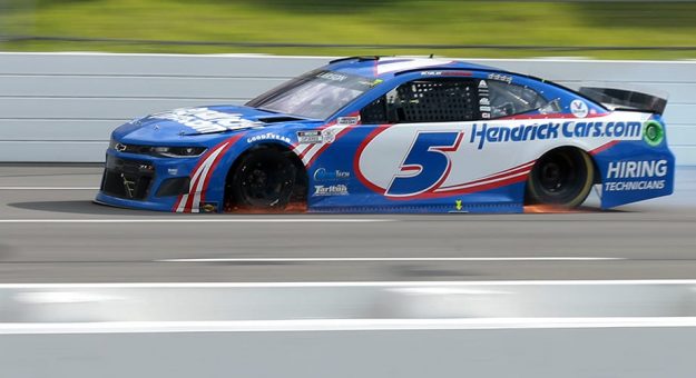 Visit Larson to go to backup car at Pocono page