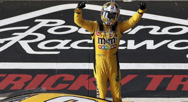 Visit Busch overcomes balky transmission for win at Pocono page