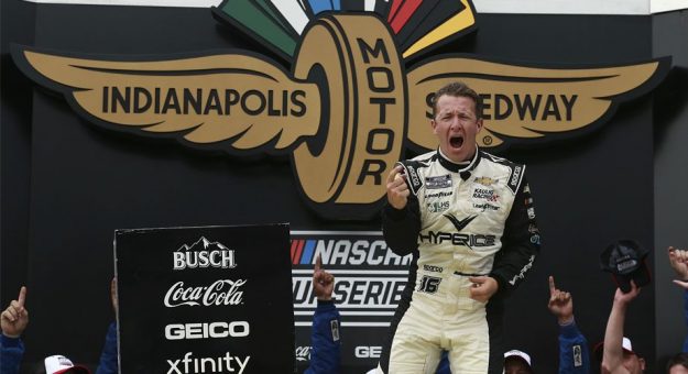 Visit Allmendinger scores Cup victory in wild finish at Indianapolis Road Course page