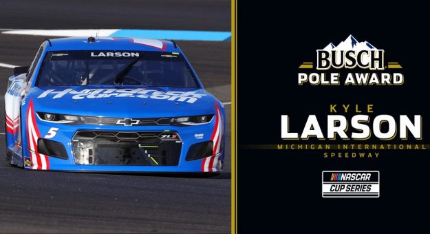 Visit Larson on Busch Pole for Michigan page