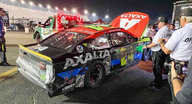 Visit Byron out after wreck in Southern 500 page