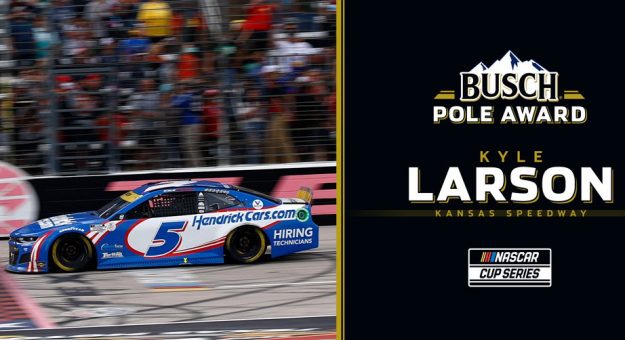Visit Larson lands Busch Pole for Kansas page