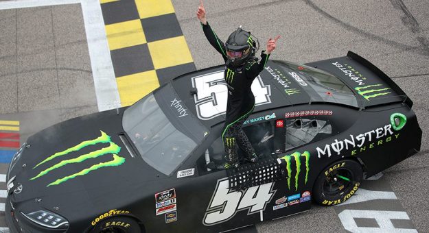 Visit Gibbs scores Xfinity win at Kansas page