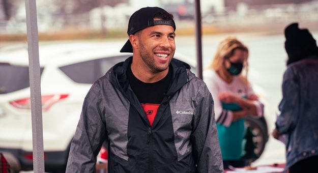 Visit Bubba Wallace gives back with toy drive page