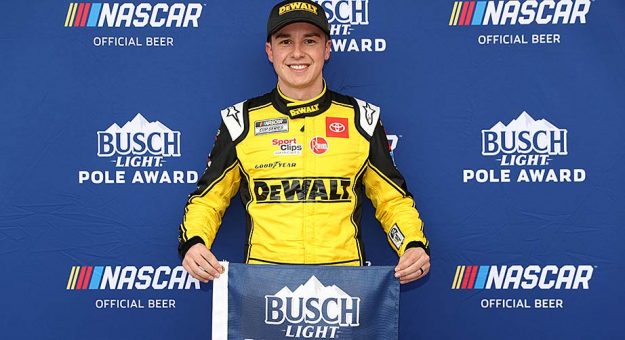 Visit Christopher Bell snares Busch Light Pole for Vegas page