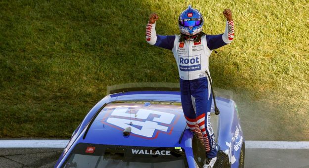 Visit Bubba Wallace scores victory at Kansas page