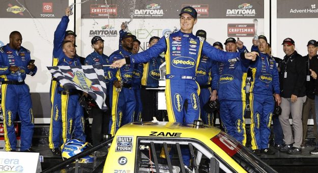 Visit Zane Smith wins rain-shortened Truck Series opener at Daytona page
