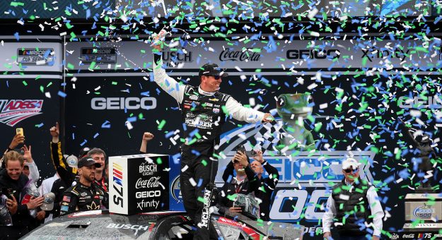 Visit Kyle Busch outlasts field in overtime, wins at Talladega page