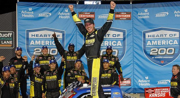 Visit Grant Enfinger soars to Craftsman Truck Series win at Kansas page