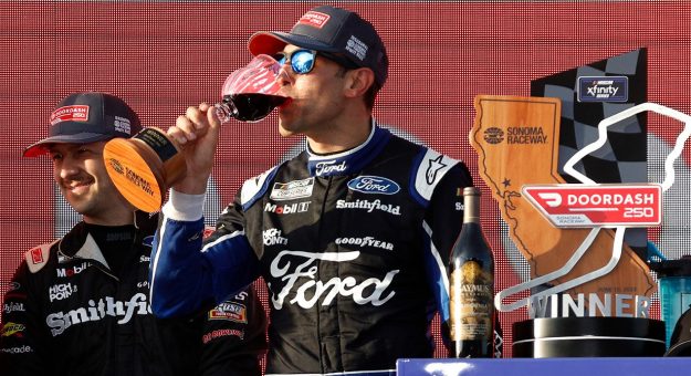 Visit Aric Almirola wins Xfinity race at Sonoma page