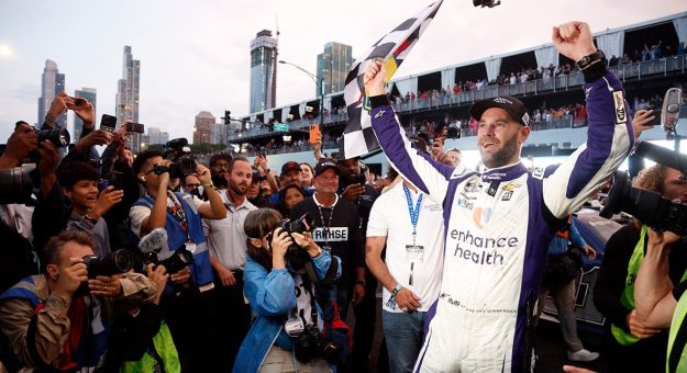 Visit Shane van Gisbergen wins in Chicago page