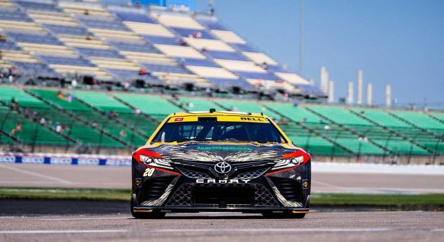 Visit Christopher Bell wins pole at Kansas page
