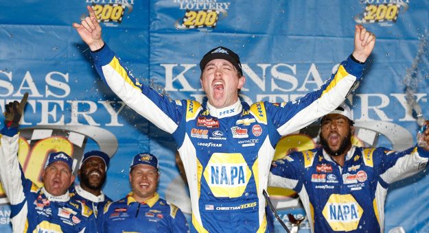 Visit Eckes wins Truck Series race at Kansas in thrilling finish page
