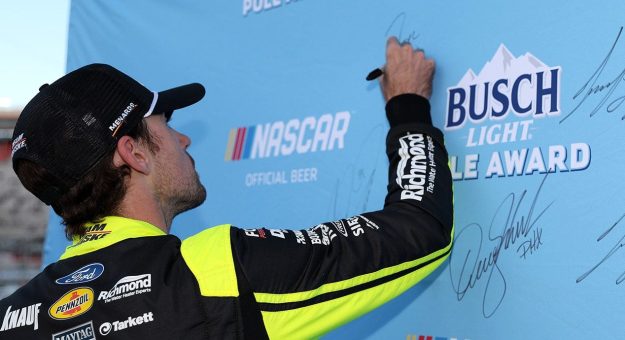 Visit Ryan Blaney charges to pole at Bristol page