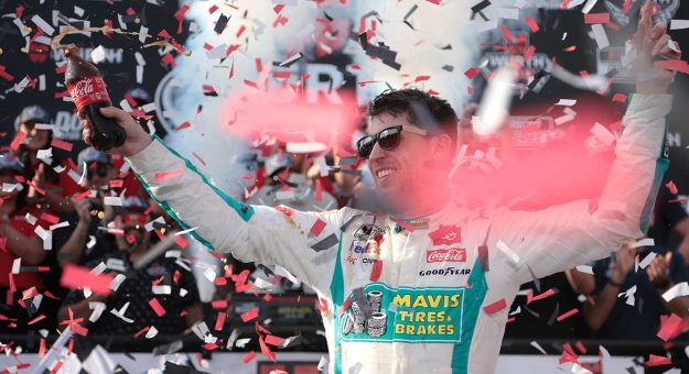 Visit Hamlin holds off Larson, delivers at Dover page