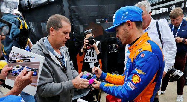 Visit Larson bringing added buzz to Indy 500 page