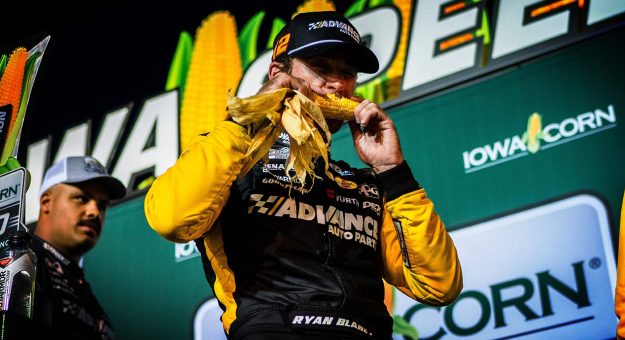 Visit Blaney celebrates Iowa win with family page