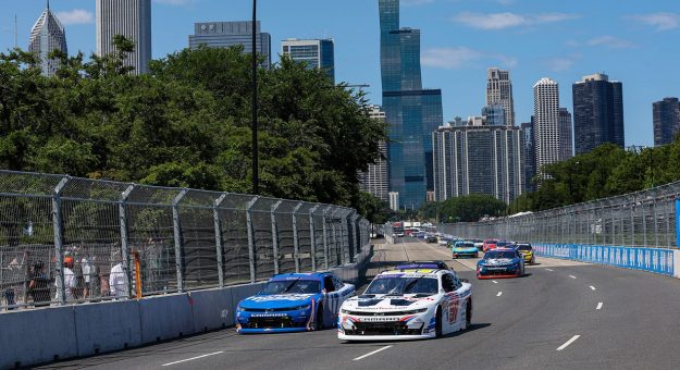 Visit Larson, Gibbs learn from Chicago Xfinity race page