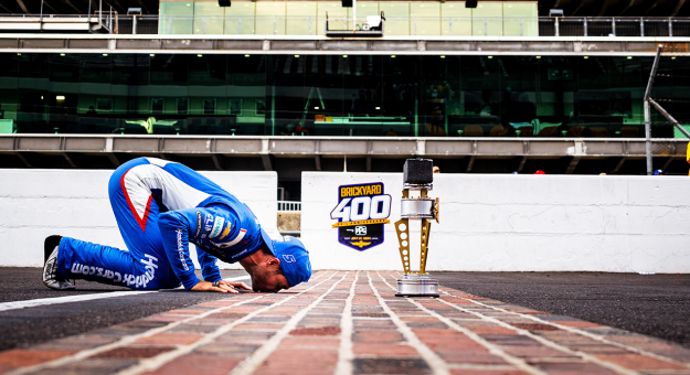 Visit Kyle Larson wins first Brickyard 400 page