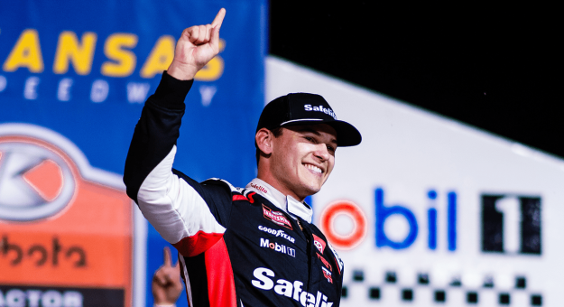 Visit Heim starts at rear, wins Truck race at Kansas page