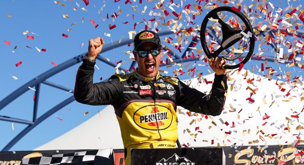Visit Logano lands Champ 4 berth with win at Vegas page