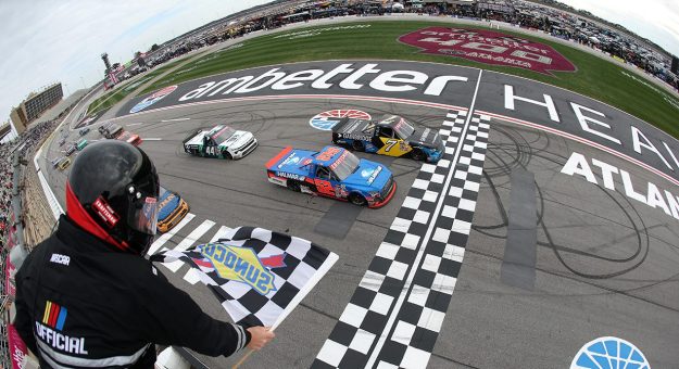 Visit Kyle Busch wins Truck Series thriller page