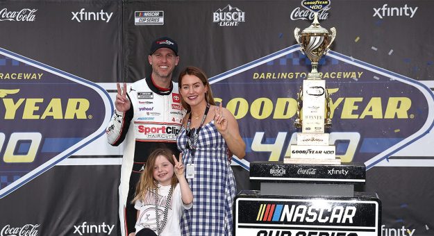 Visit Hamlin on baby watch; Truex on standby page