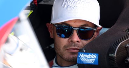 Kyle Larson Kansas In Car May 10.jpg