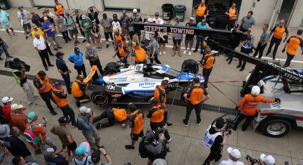 Visit Larson remains confident despite Fast Friday crash page
