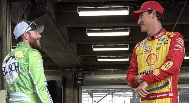 Visit Ross Chastain, Joey Logano mend fences at Indy page