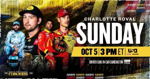 Ross Chastain and Bubba Wallace race at the Charlotte Roval.
