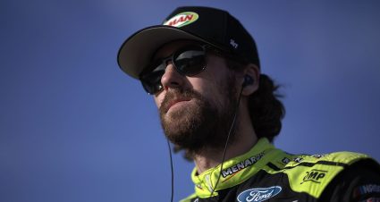 ryan blaney looks on