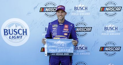 2025 Oct11 Denny Hamlin Pole Board Lvms.jpg