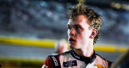 Jesse Love looks on after a NASCAR Xfinity Series race at Las Vegas.