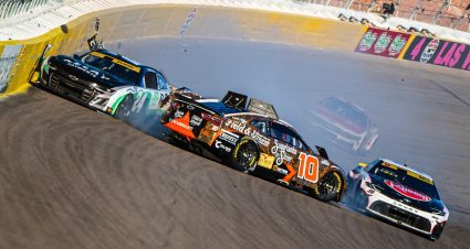 William Byron and Ty Dillon wreck on Oct. 12, 2025 at Las Vegas Motor Speedway