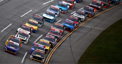 A general view of racing at Talladega.