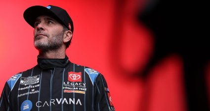 jimmie johnson looks on