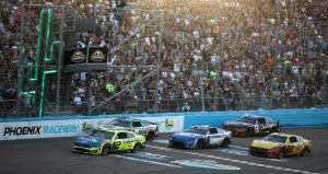 Team Penske's Ryan Blaney wins at Phoenix while Joey Logano finishes fourth.
