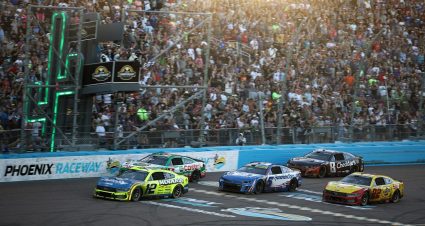 Team Penske's Ryan Blaney wins at Phoenix while Joey Logano finishes fourth.
