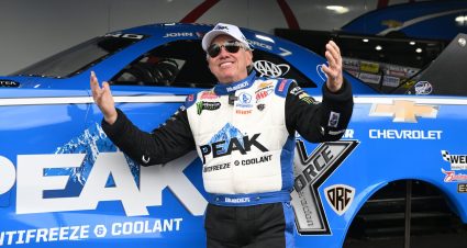Rick Hendrick and John Force poses for a photo