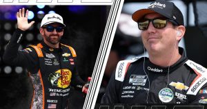 Austin Dillon and Kyle Busch in side-by-side graphic